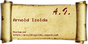 Arnold Izolda névjegykártya